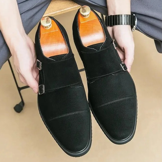 Duke chukka sko i velour med monk strap til et elegant og sofistikeret look