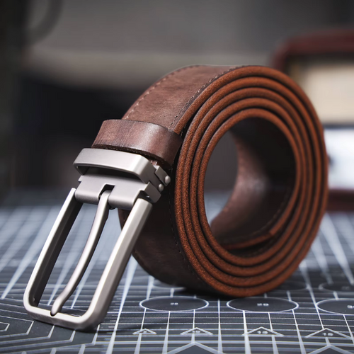 Full-grain leather belt from Buckhorn for an elegant and durable look