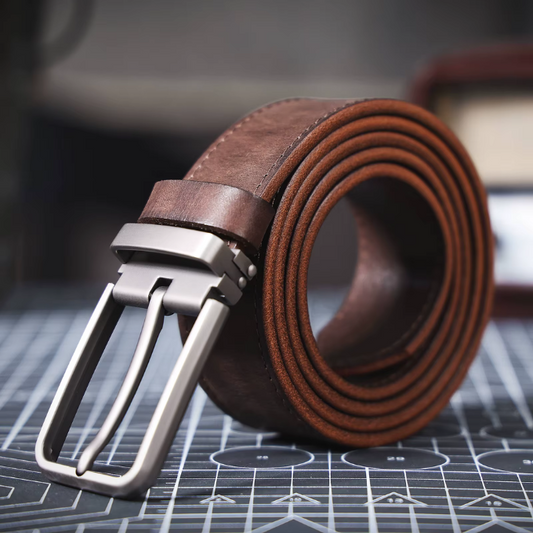 Full-grain leather belt from Buckhorn for an elegant and durable look