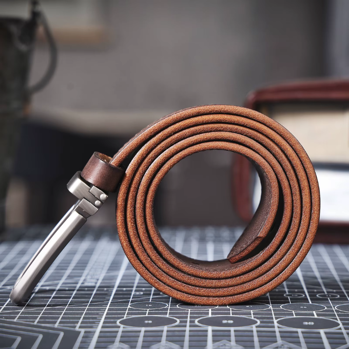 Full-grain leather belt from Buckhorn for an elegant and durable look