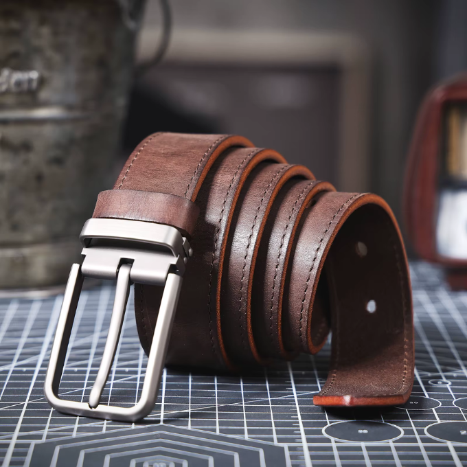 Full-grain leather belt from Buckhorn for an elegant and durable look