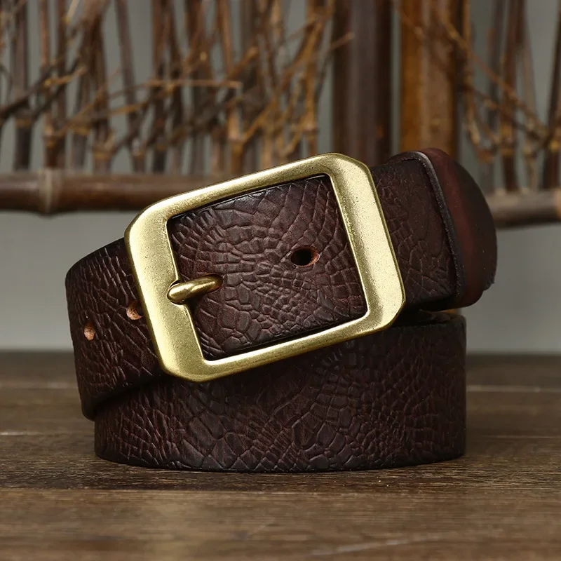 Handmade handmade leather cowhide belt