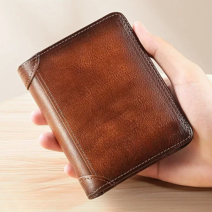 Vintage genuine leather wallet elegant and durable