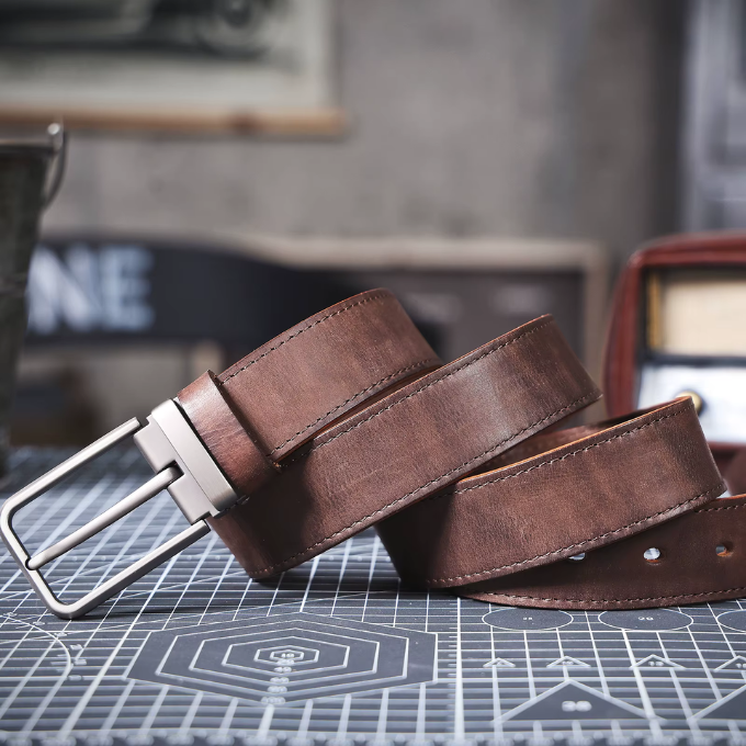 Full-grain leather belt from Buckhorn for an elegant and durable look
