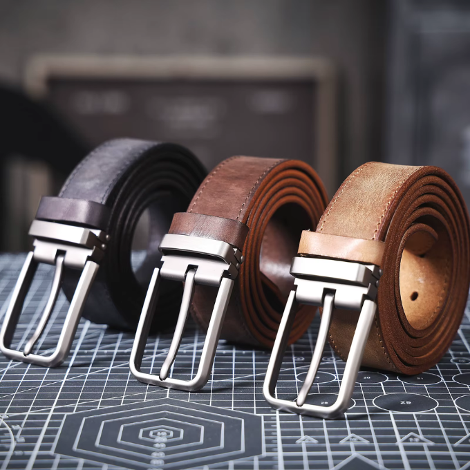 Full-grain leather belt from Buckhorn for an elegant and durable look
