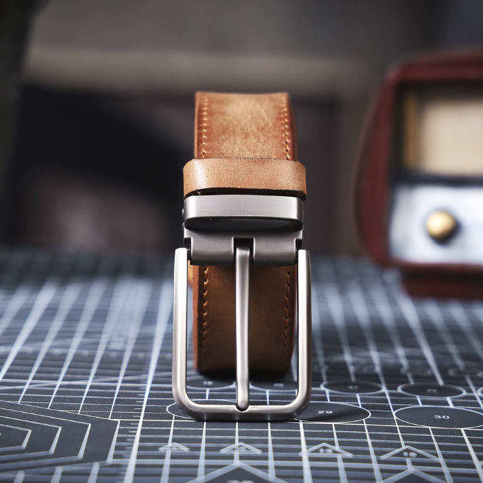 Full-grain leather belt from Buckhorn for an elegant and durable look