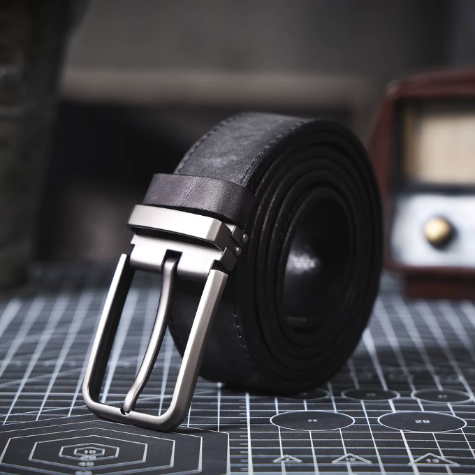 Full-grain leather belt from Buckhorn for an elegant and durable look