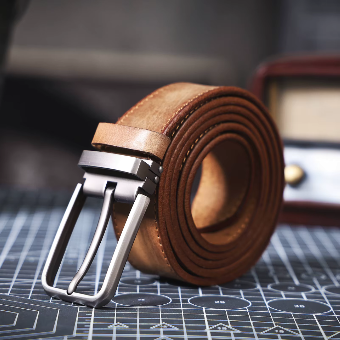 Full-grain leather belt from Buckhorn for an elegant and durable look