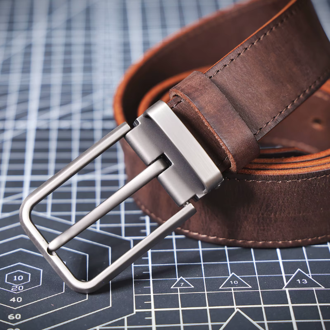 Full-grain leather belt from Buckhorn for an elegant and durable look