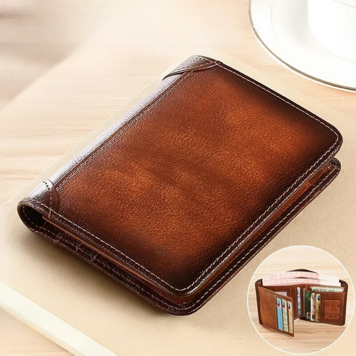 Vintage genuine leather wallet elegant and durable
