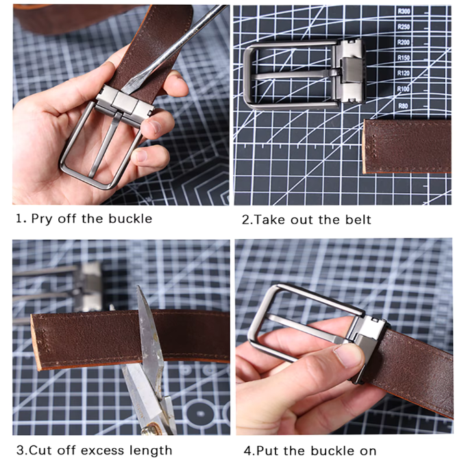 Full-grain leather belt from Buckhorn for an elegant and durable look