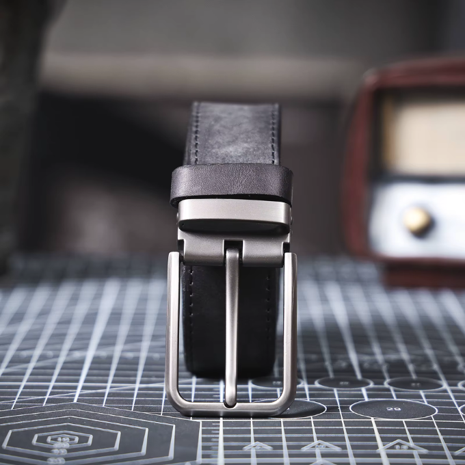 Full-grain leather belt from Buckhorn for an elegant and durable look