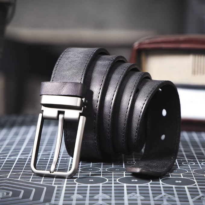 Full-grain leather belt from Buckhorn for an elegant and durable look