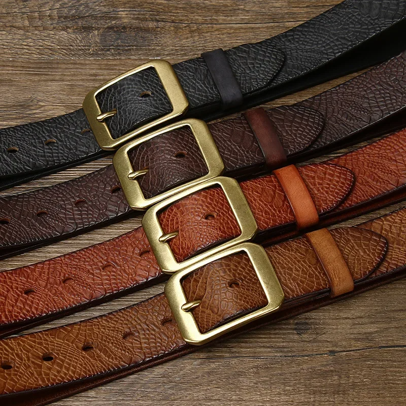 Handmade handmade leather cowhide belt