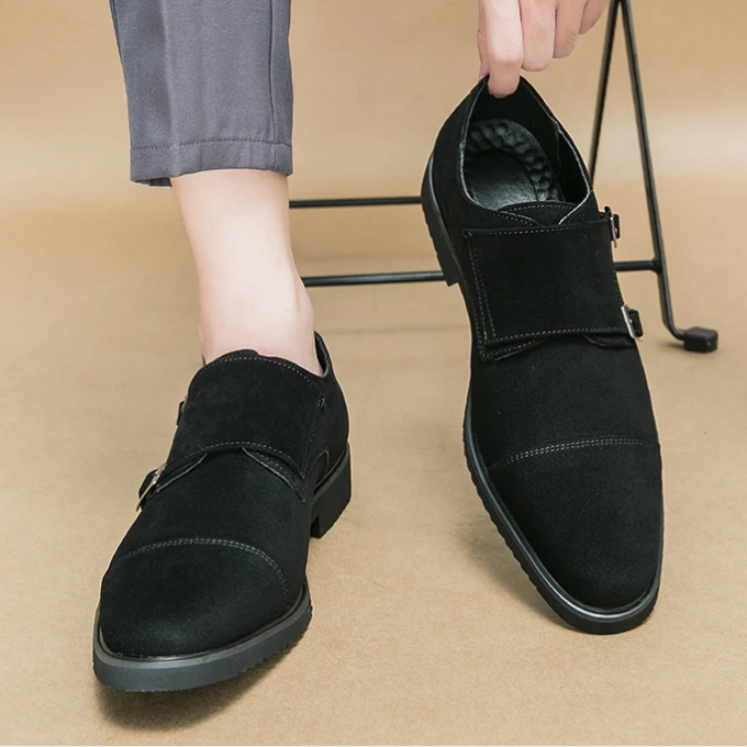 Duke chukka sko i velour med monk strap til et elegant og sofistikeret look