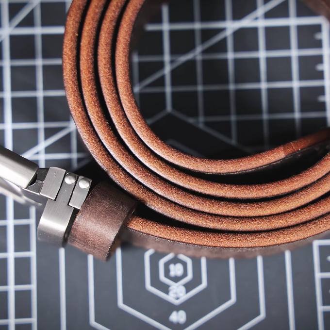 Full-grain leather belt from Buckhorn for an elegant and durable look