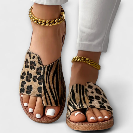 Lyan | Stylish Bicolor Shoes with Leopard Print