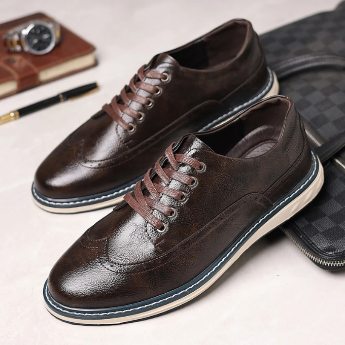 Der Brogue Ægte Lædersneaker – Stilfuld og Komfortabel