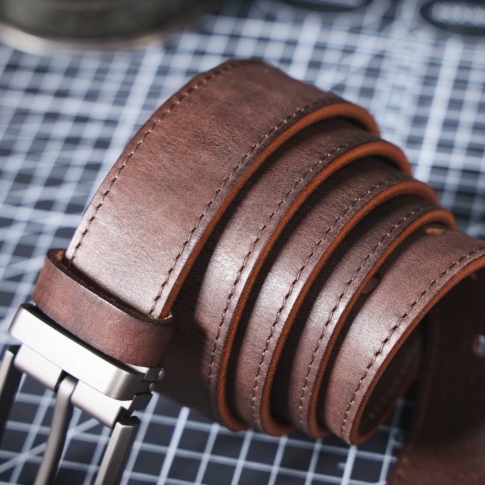 Full-grain leather belt from Buckhorn for an elegant and durable look