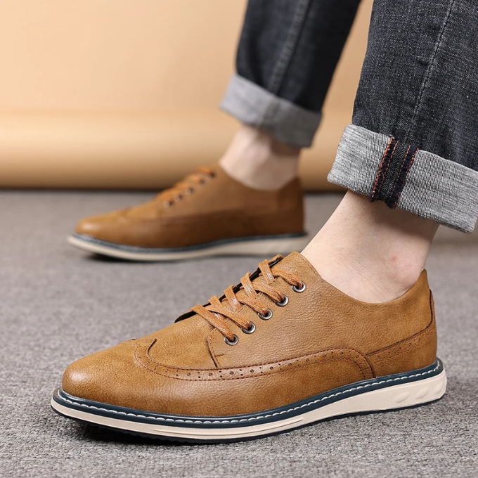 Der Brogue Ægte Lædersneaker – Stilfuld og Komfortabel