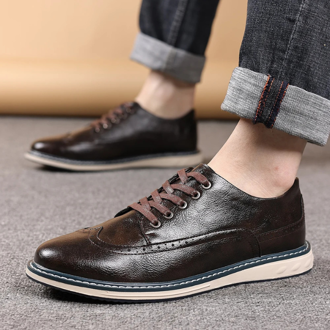 Der Brogue Ægte Lædersneaker – Stilfuld og Komfortabel