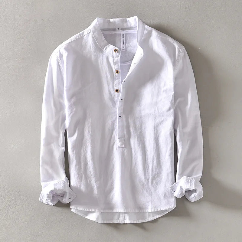 Hvid Hør Henley