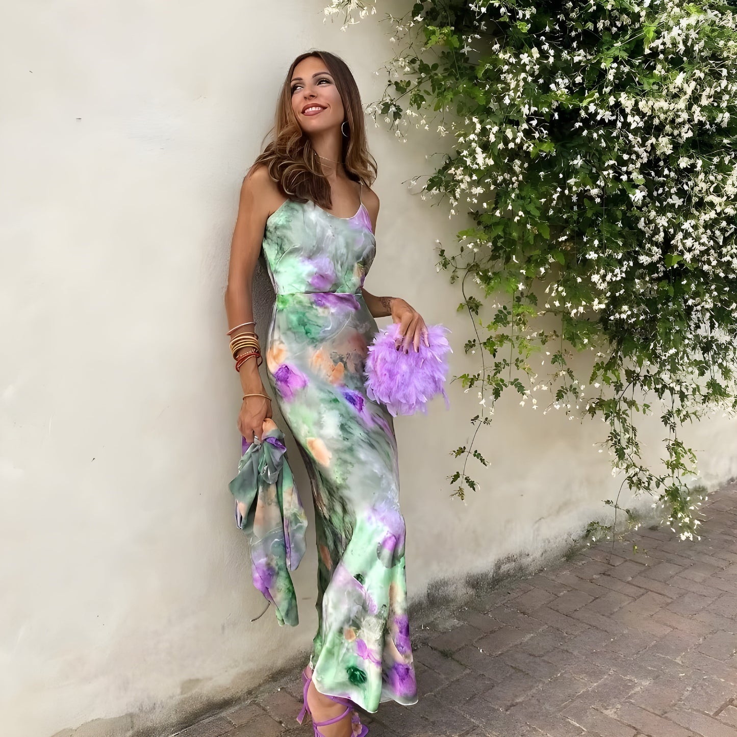 Beda™ - Kleid mit abnehmbarem Schal