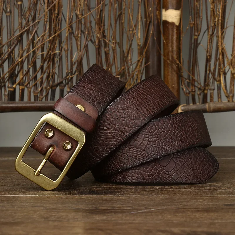 Handmade handmade leather cowhide belt