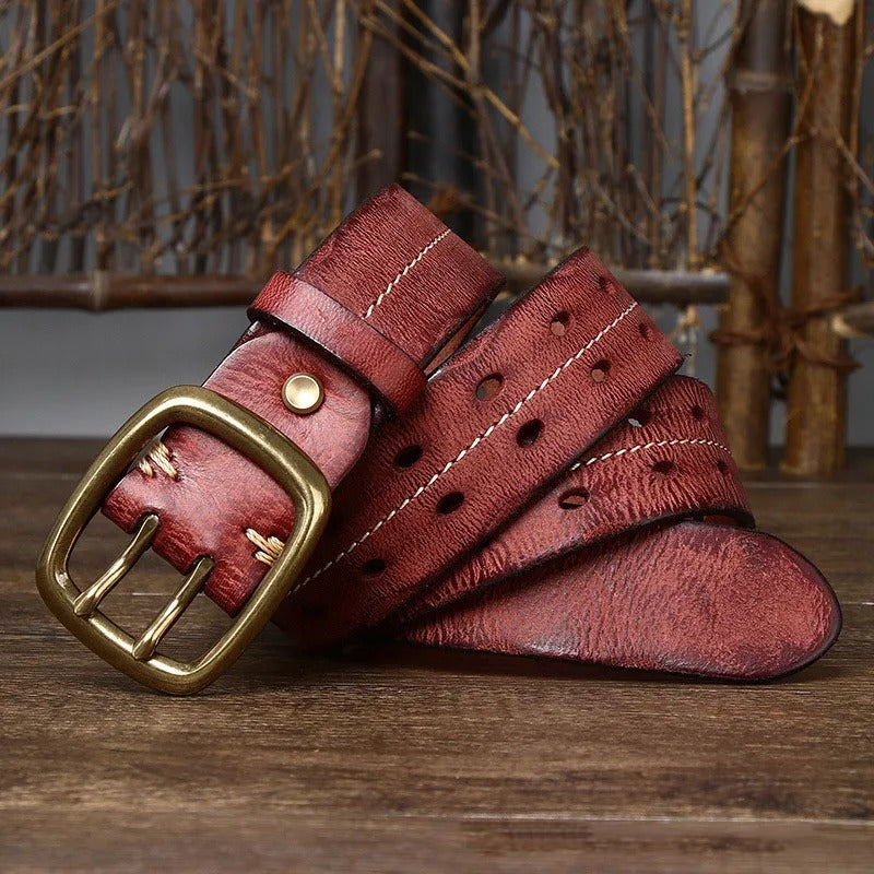 Rebel with the Outrider meat suede belt for a bold style