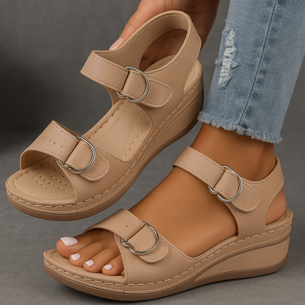 Tilde™ ortopædiske sandaler med kilehæl