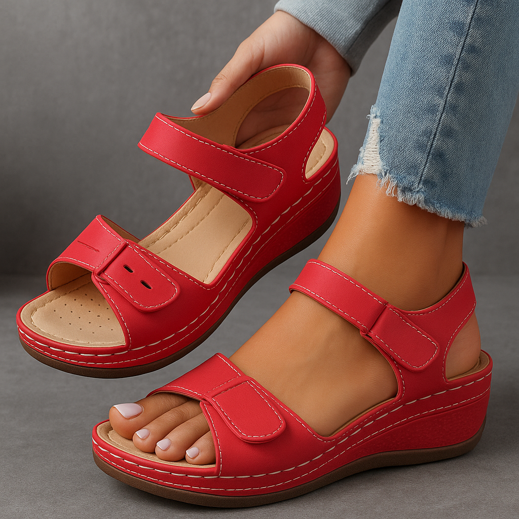 Tilde™ ortopædiske sandaler med kilehæl