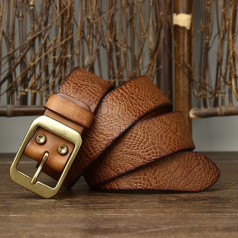 Handmade handmade leather cowhide belt