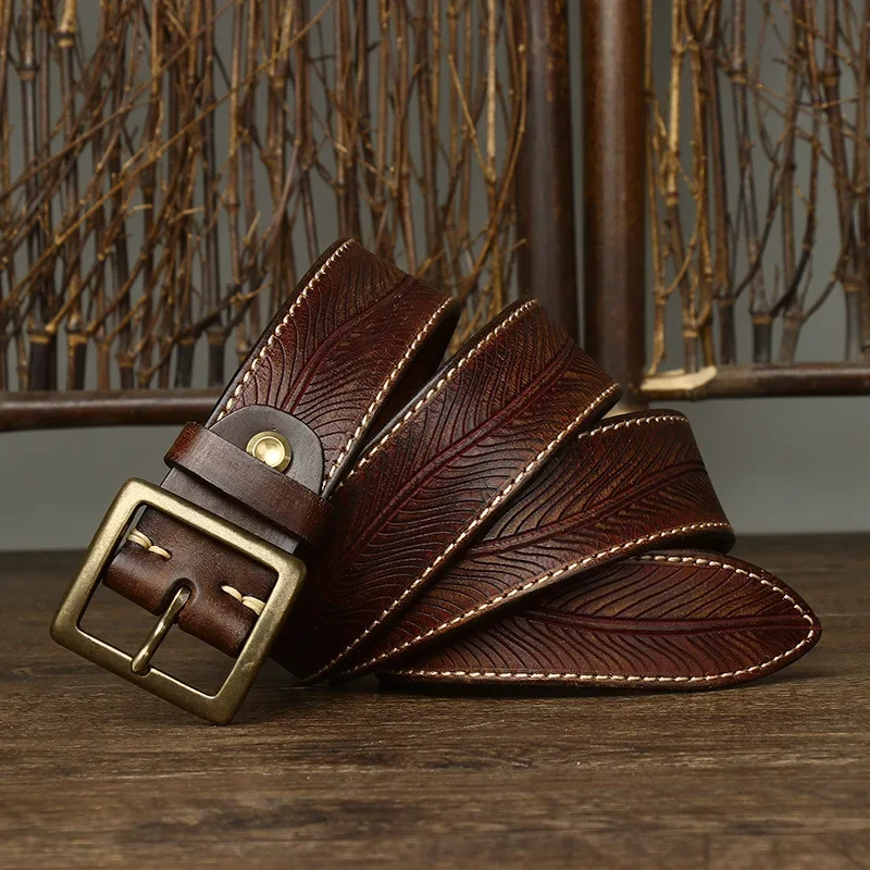 Genuine leather belt Heritage made of cowhide