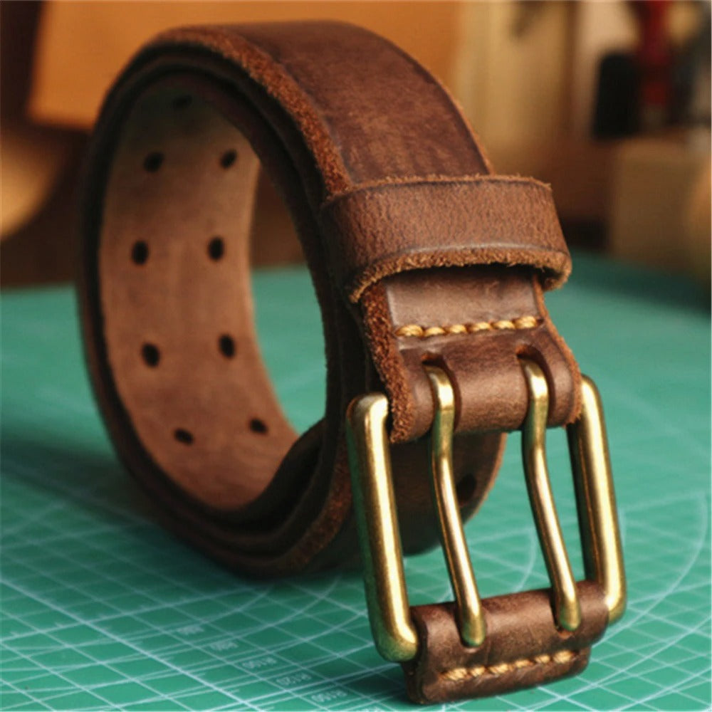 Outrider distressed leather belt for an elegant and durable style