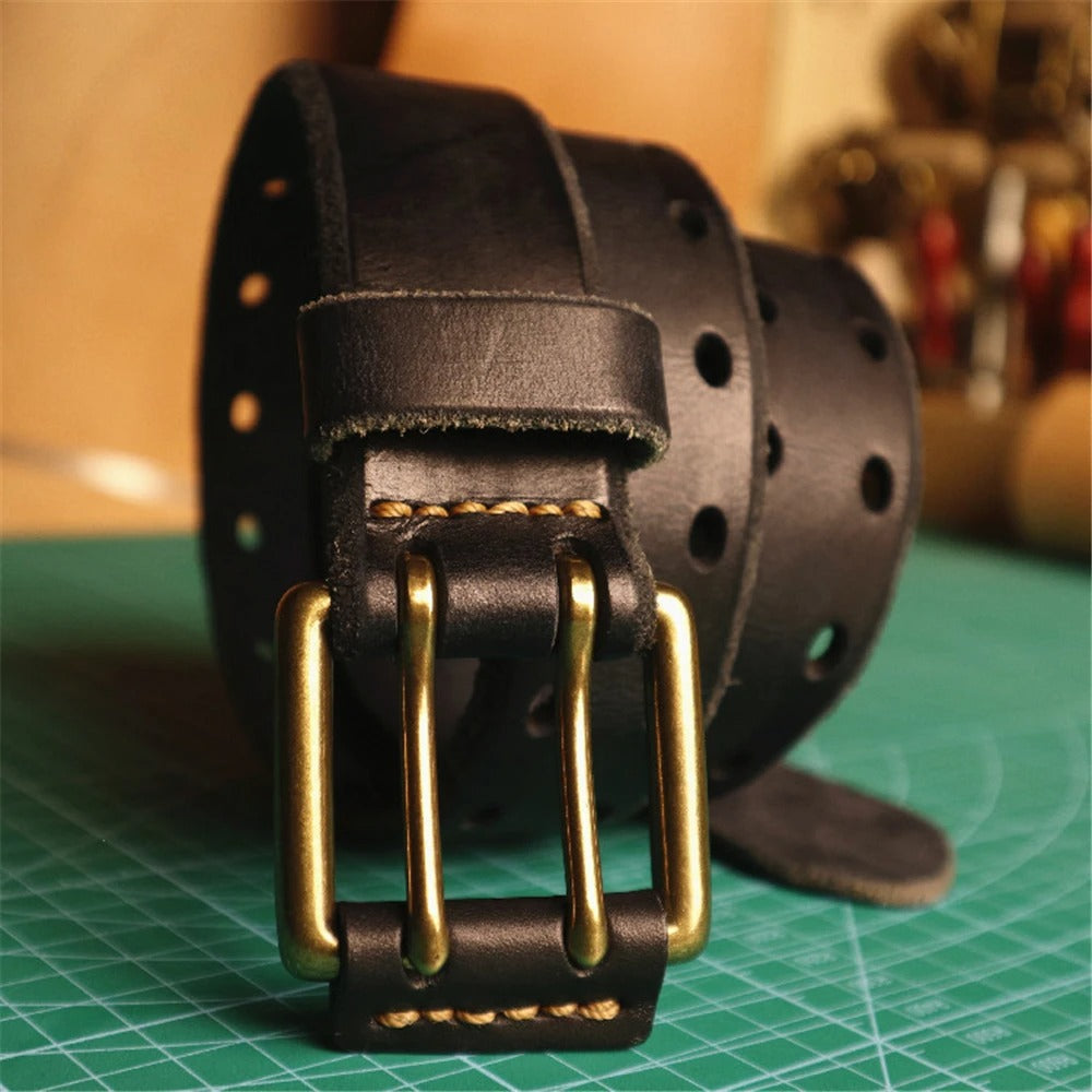 Outrider distressed leather belt for an elegant and durable style
