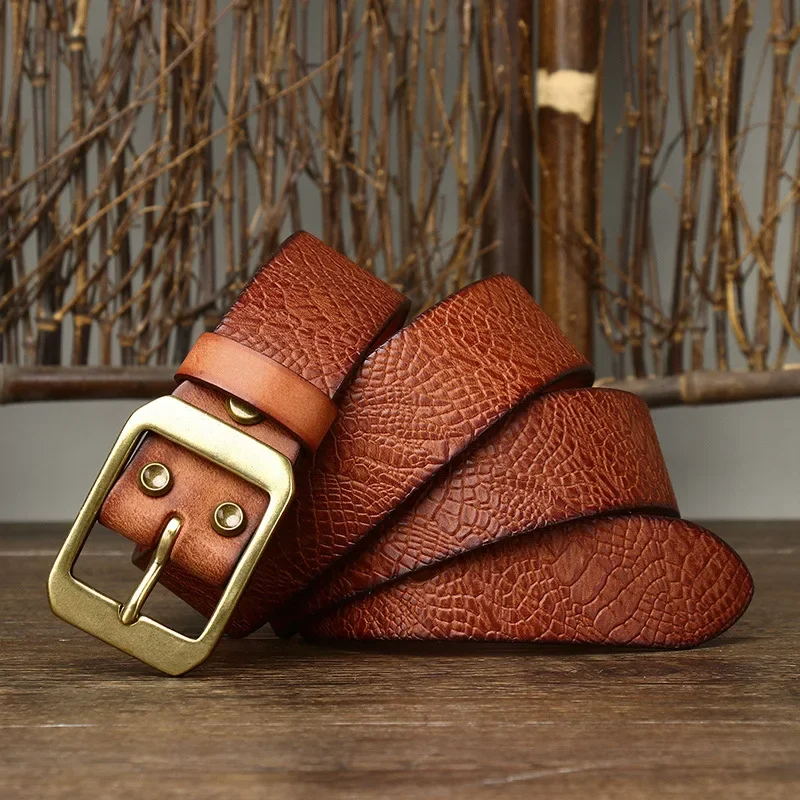 Handmade handmade leather cowhide belt
