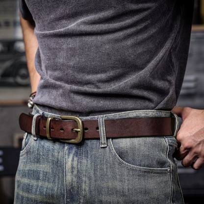 Harlan full grain leather belt for an elegant and durable look