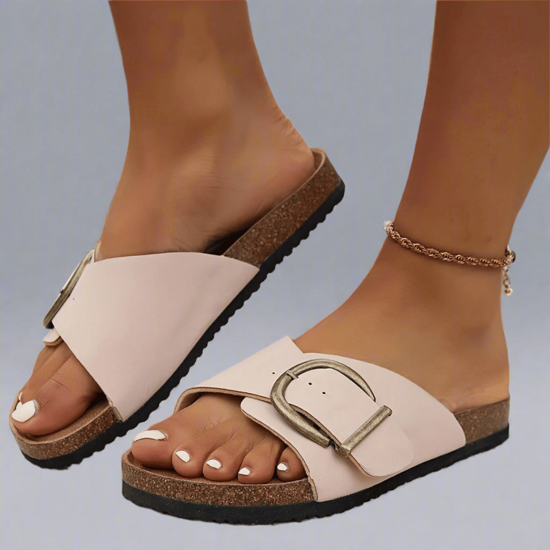 Ronja | Vegansk Kork-sandaler med Komfortabel Sål
