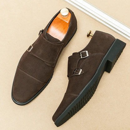 Duke chukka sko i velour med monk strap til et elegant og sofistikeret look