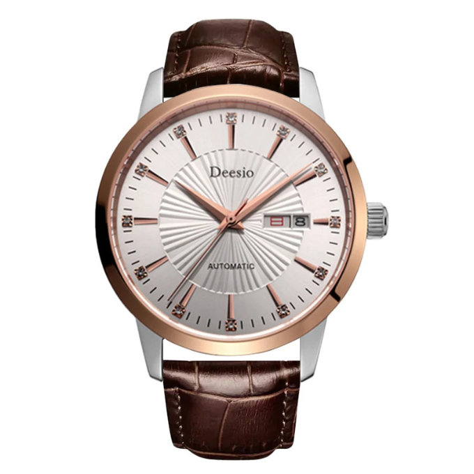 Elegant Deesio læderarmbåndsur til stilfulde mænd og kvinder