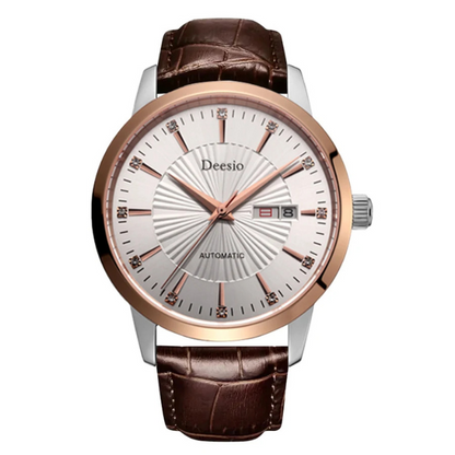 Elegant Deesio læderarmbåndsur til stilfulde mænd og kvinder