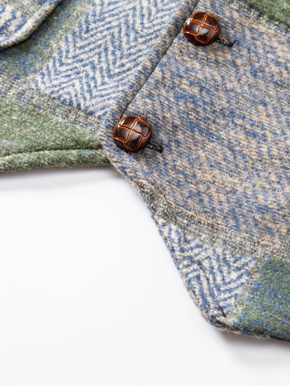 RAVNHOLM | Tweed-vest med sildebensmønster