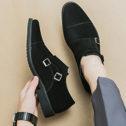 Duke chukka sko i velour med monk strap til et elegant og sofistikeret look