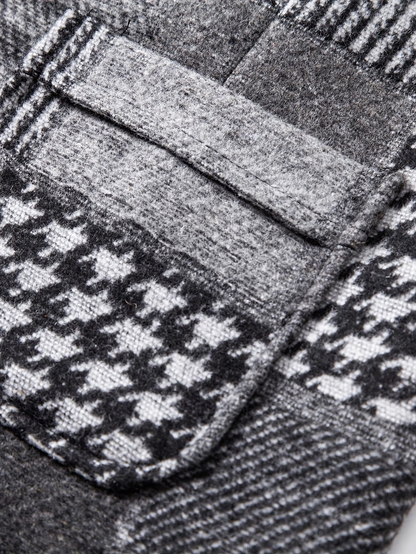 RAVNHOLM | Tweed-vest med sildebensmønster