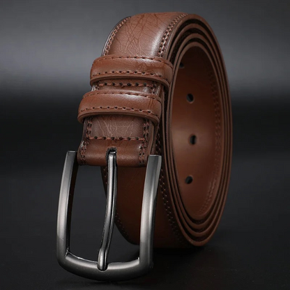 Ashford calfskin belt with elegant gunmetal metal buckle