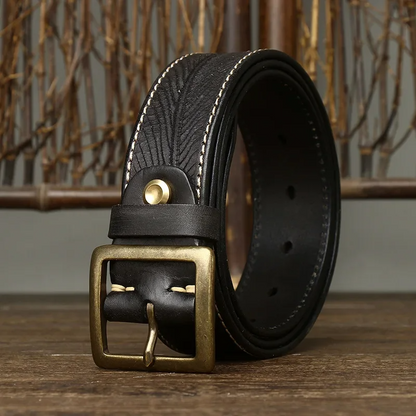 Genuine leather belt Heritage made of cowhide