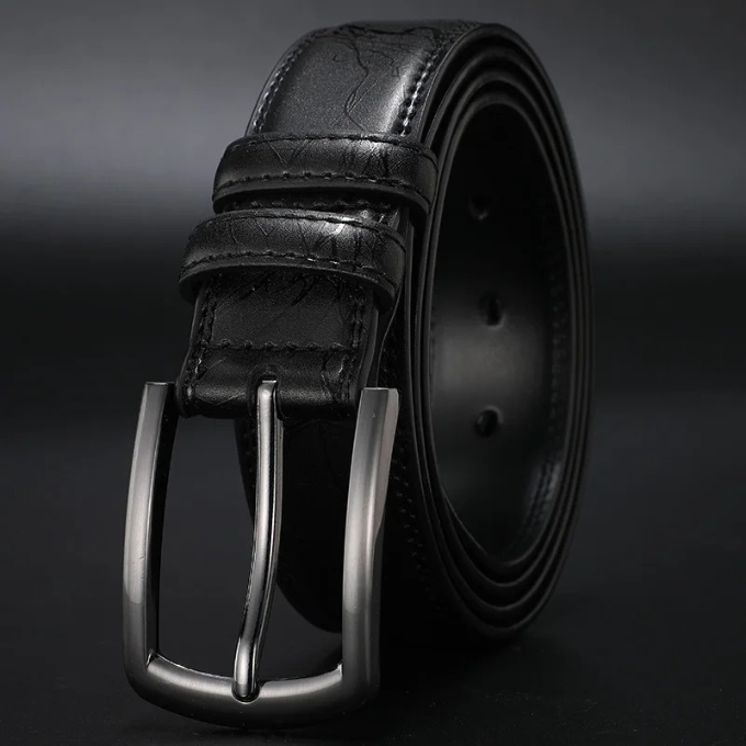 Ashford calfskin belt with elegant gunmetal metal buckle