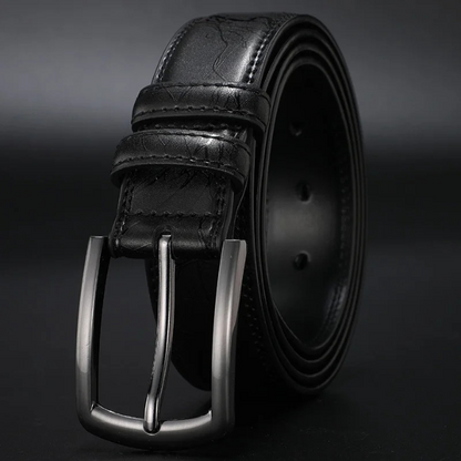 Ashford calfskin belt with elegant gunmetal metal buckle
