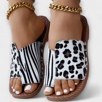 Lyan | Stilfulde Bicolor Sko med Leopardprint
