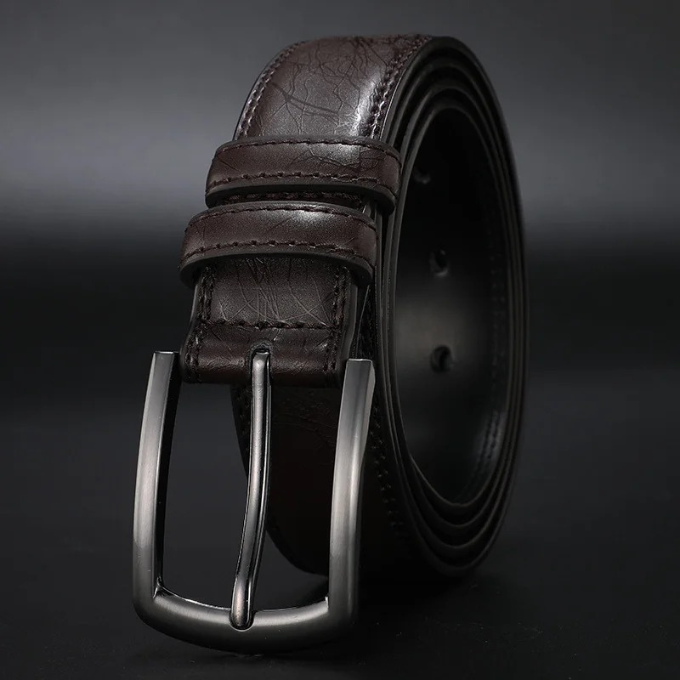 Ashford calfskin belt with elegant gunmetal metal buckle